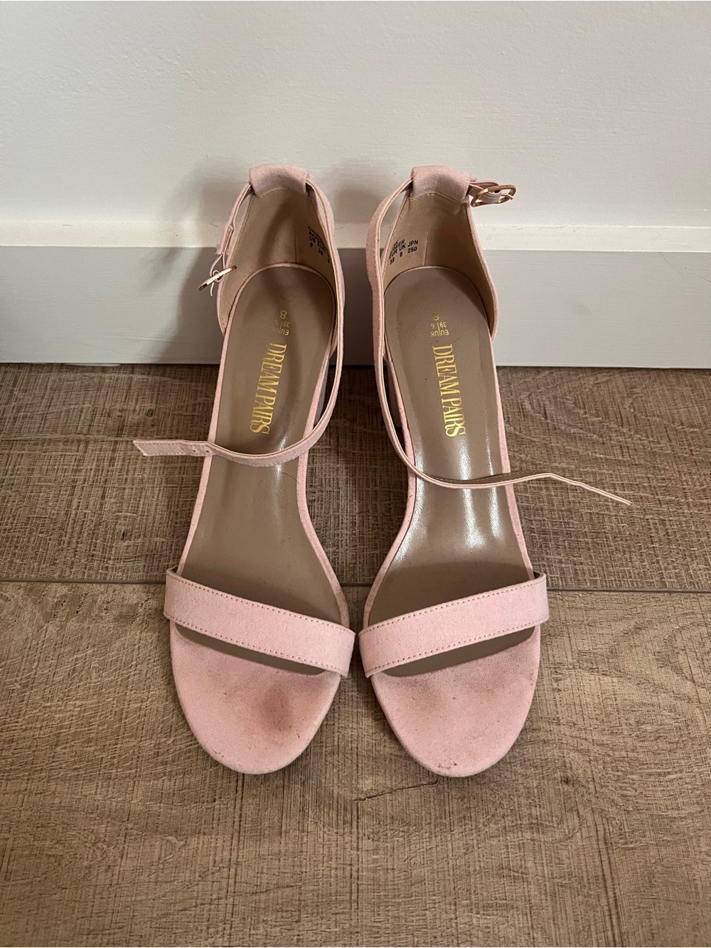 Dream Pairs Blush Pink Ankle-Strap Heels